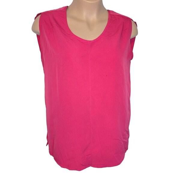 Pure Energy Size 1X Fushia Sleeveless Tank Blouse Top Shirt - Picture 1 of 6